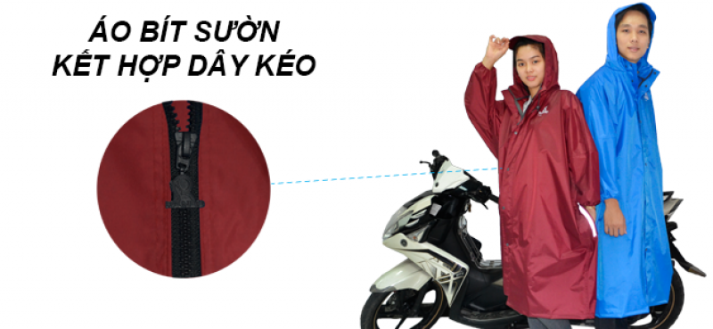 áo mưa bít sườn Bisur dây kéo RANDO