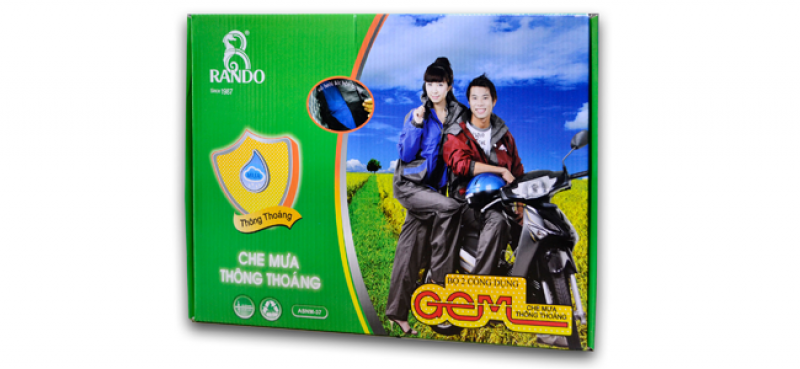 Hộp đựng bộ áo mưa 2 lớp GEM RANDO