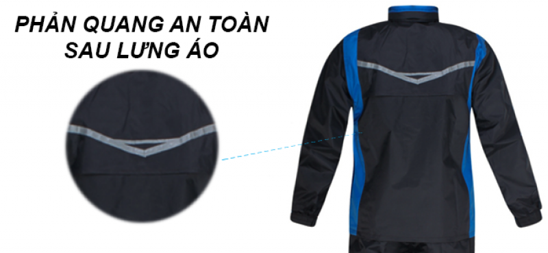phản quang bộ áo mưa 2 lớp thời trang cao cấp RANDO