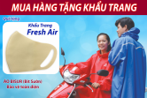 Tặng 01 Khẩu Trang FRESH AIR kháng khuẩn khi mua hàng